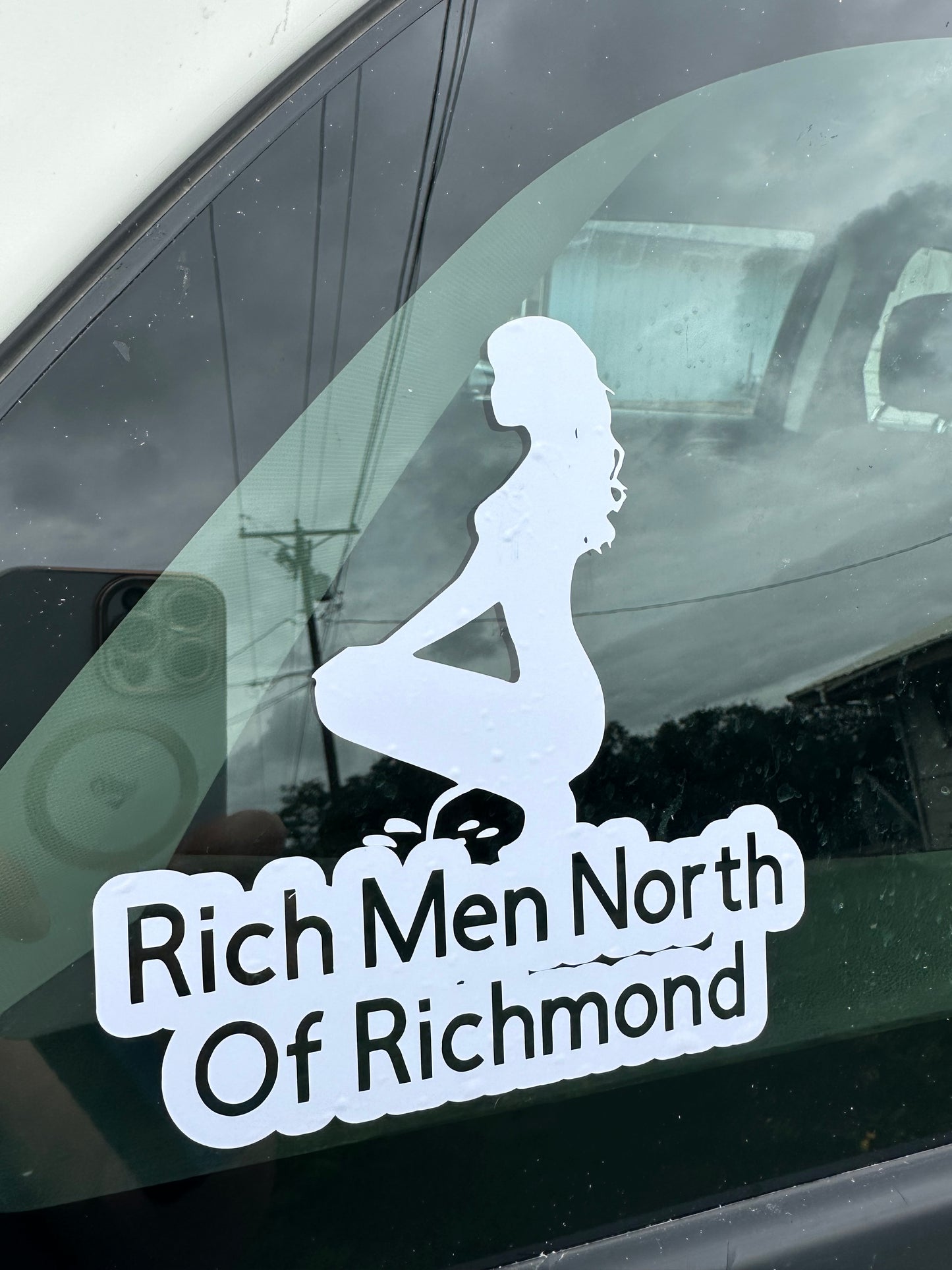 Piss on the rich men north of Richmond car decal