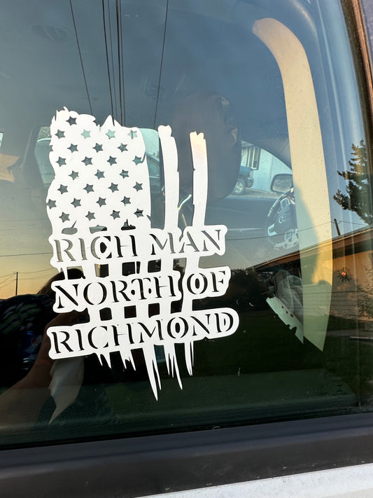 Rich man morth of richmond car decal )