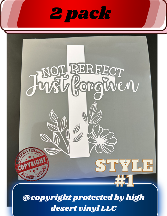 Not perfect just forgiven car decal