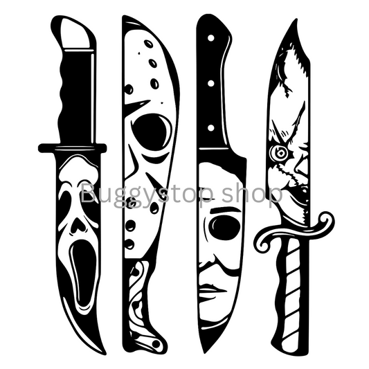 Horror movie inspired car decal