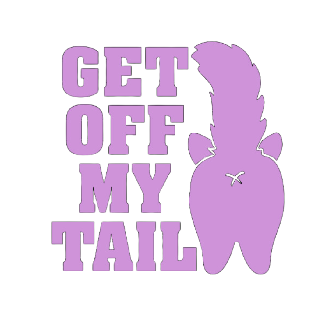 Get  off my tail cat car decal