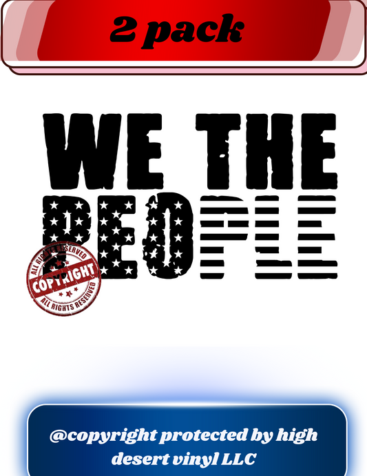 We the people car window decal