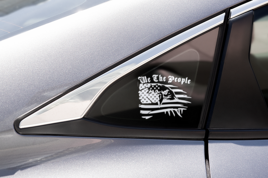we the people eagle flag car decal