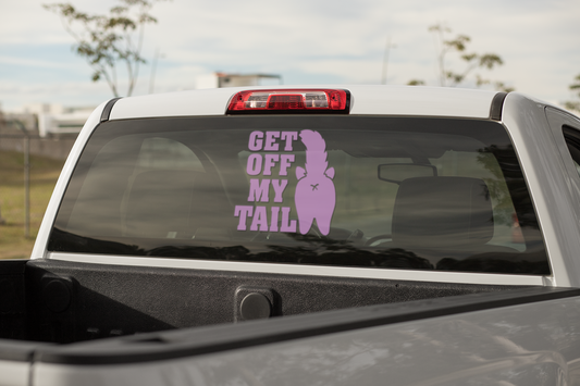 Get  off my tail cat car decal