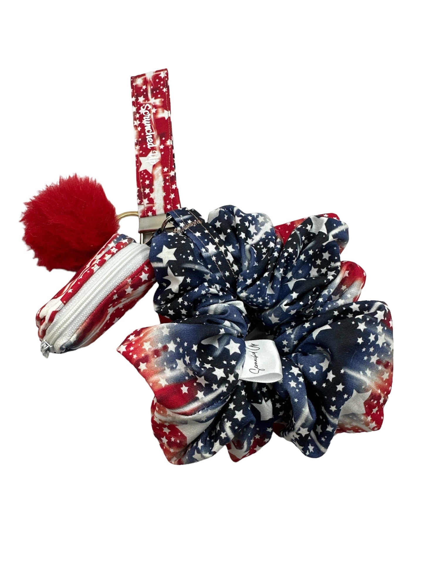 Independents keychain with detachable scrunchie