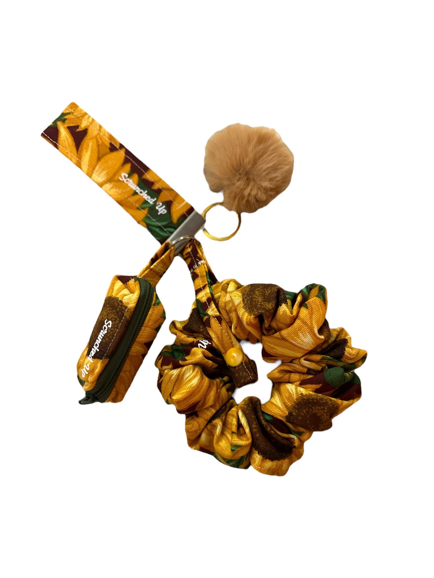 Garden prayer keychain with detachable scrunchie